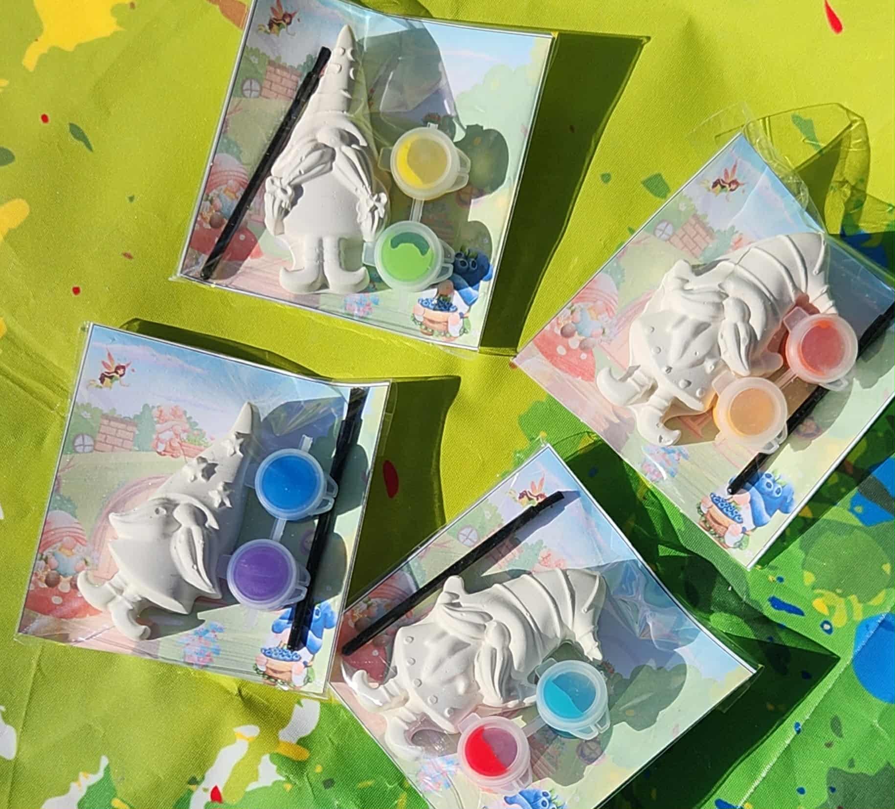 Gnome Plaster Painting Kit: DIY Craft, Party Favor, Non-Toxic Paints
