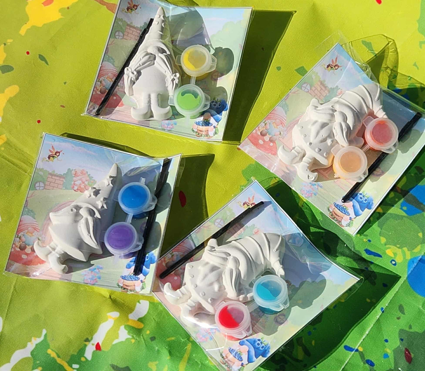 Gnome Plaster Painting Kit: DIY Craft, Party Favor, Non-Toxic Paints