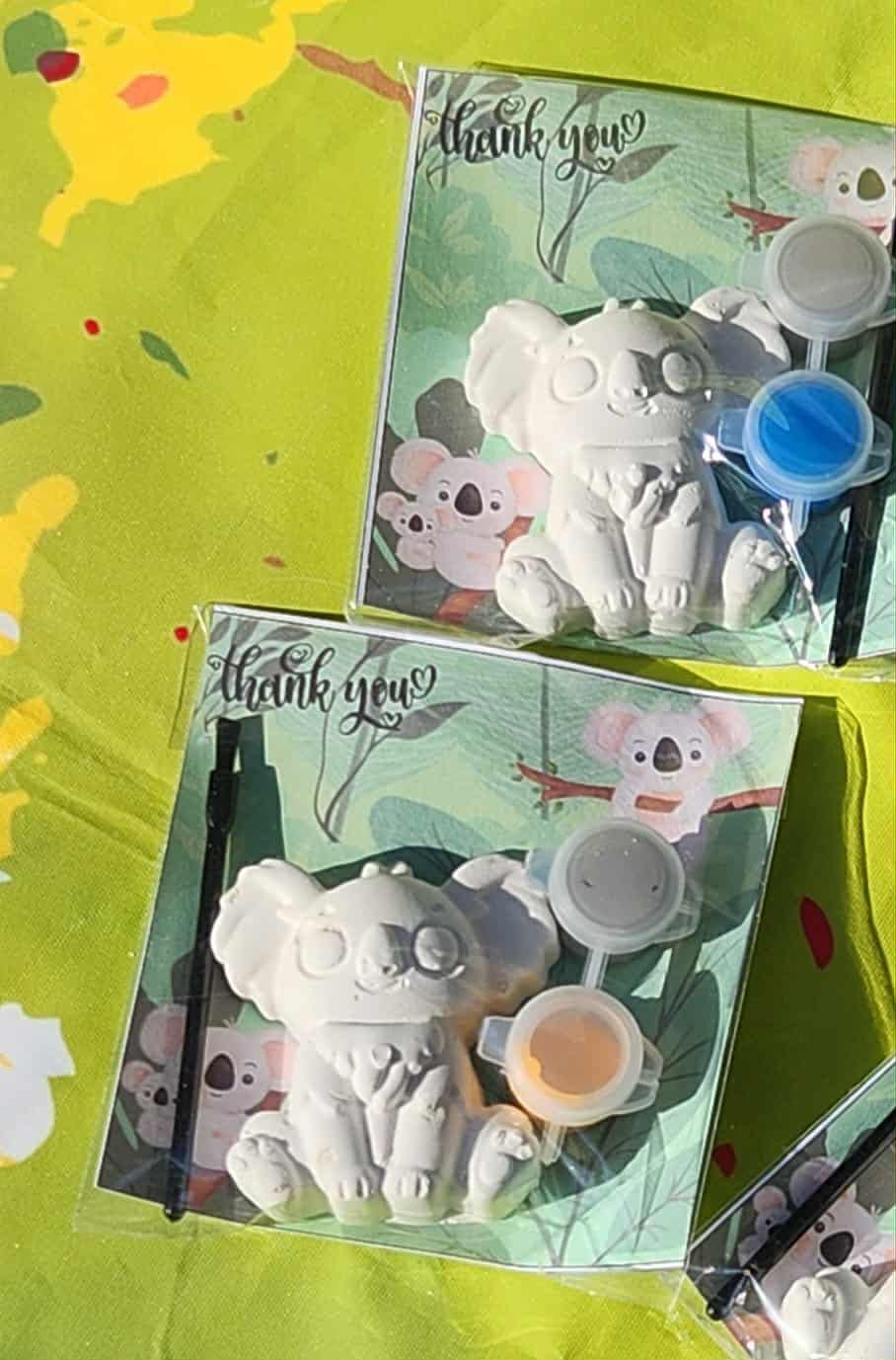 Koala Paint Kits for Kids | Animal Party Favors | DIY Painting Activity | Birthday Party Craft | Non-Toxic Plaster Paint Kits | Aussie Party