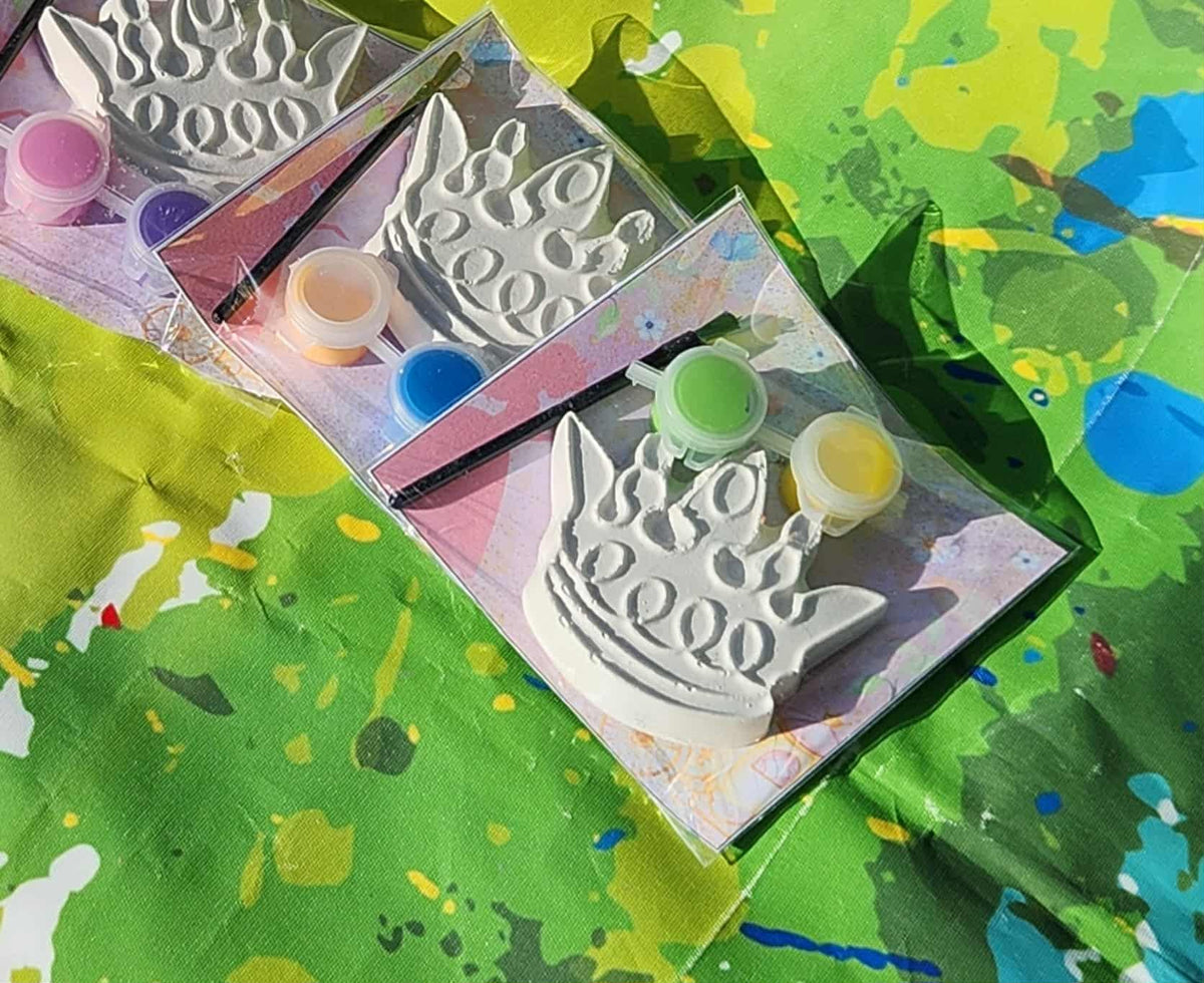 Princess Crown Plaster Paint Kits - Royal Party Favors for Girls - DIY Princess Craft Activity - Birthday Crown Kit - Fairy Tale Theme