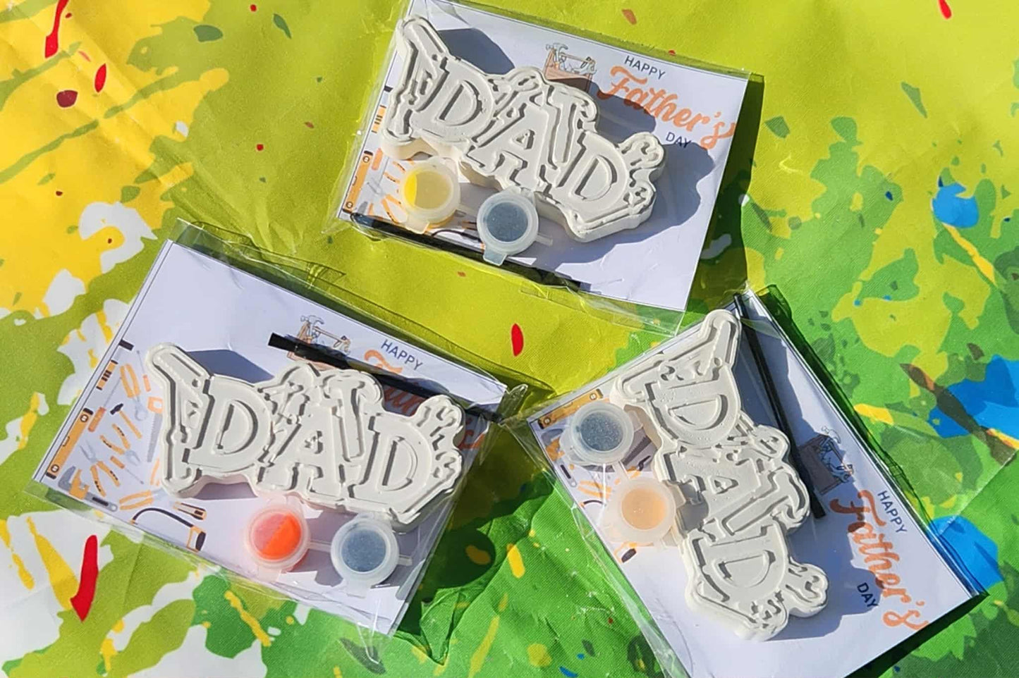 Father’s Day Classroom Craft for Kids – DIY Plaster Art Gift Activity for Preschool, Daycare, School Events, and Handmade Keepsakes