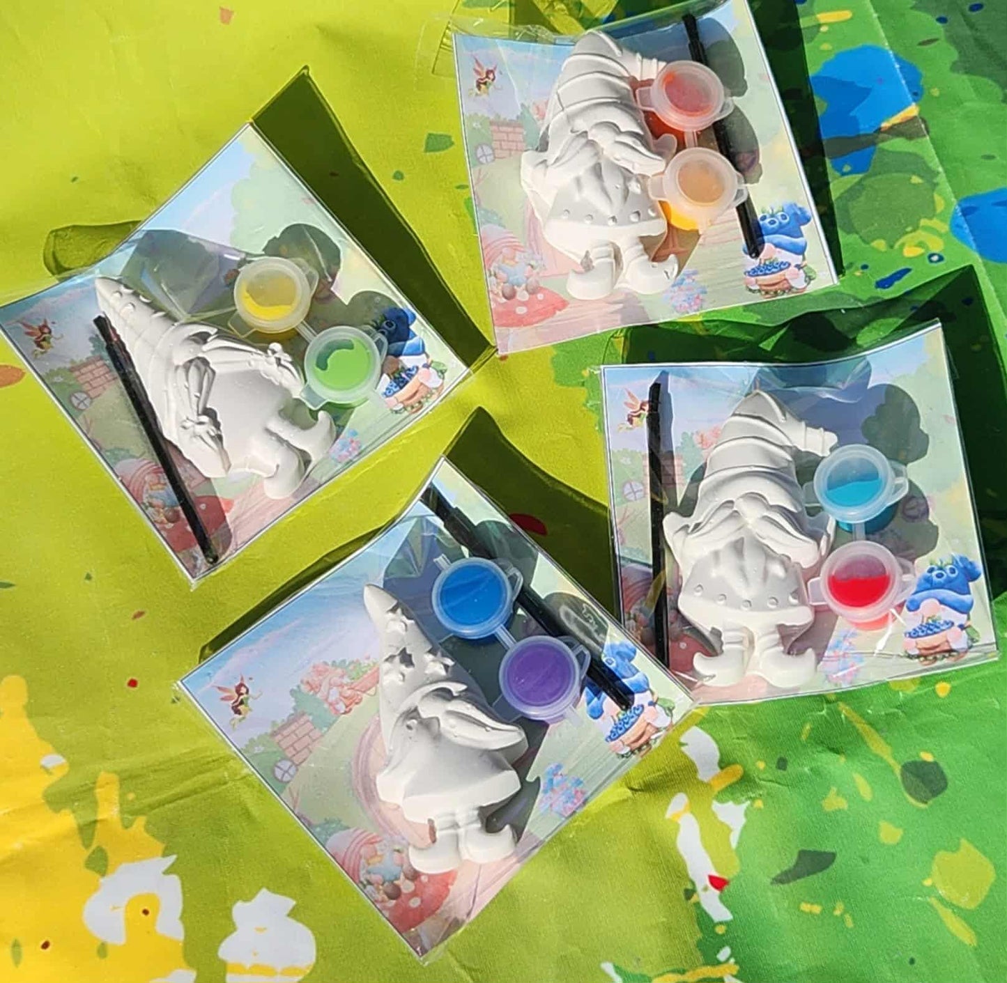 Gnome Plaster Painting Kit: DIY Craft, Party Favor, Non-Toxic Paints