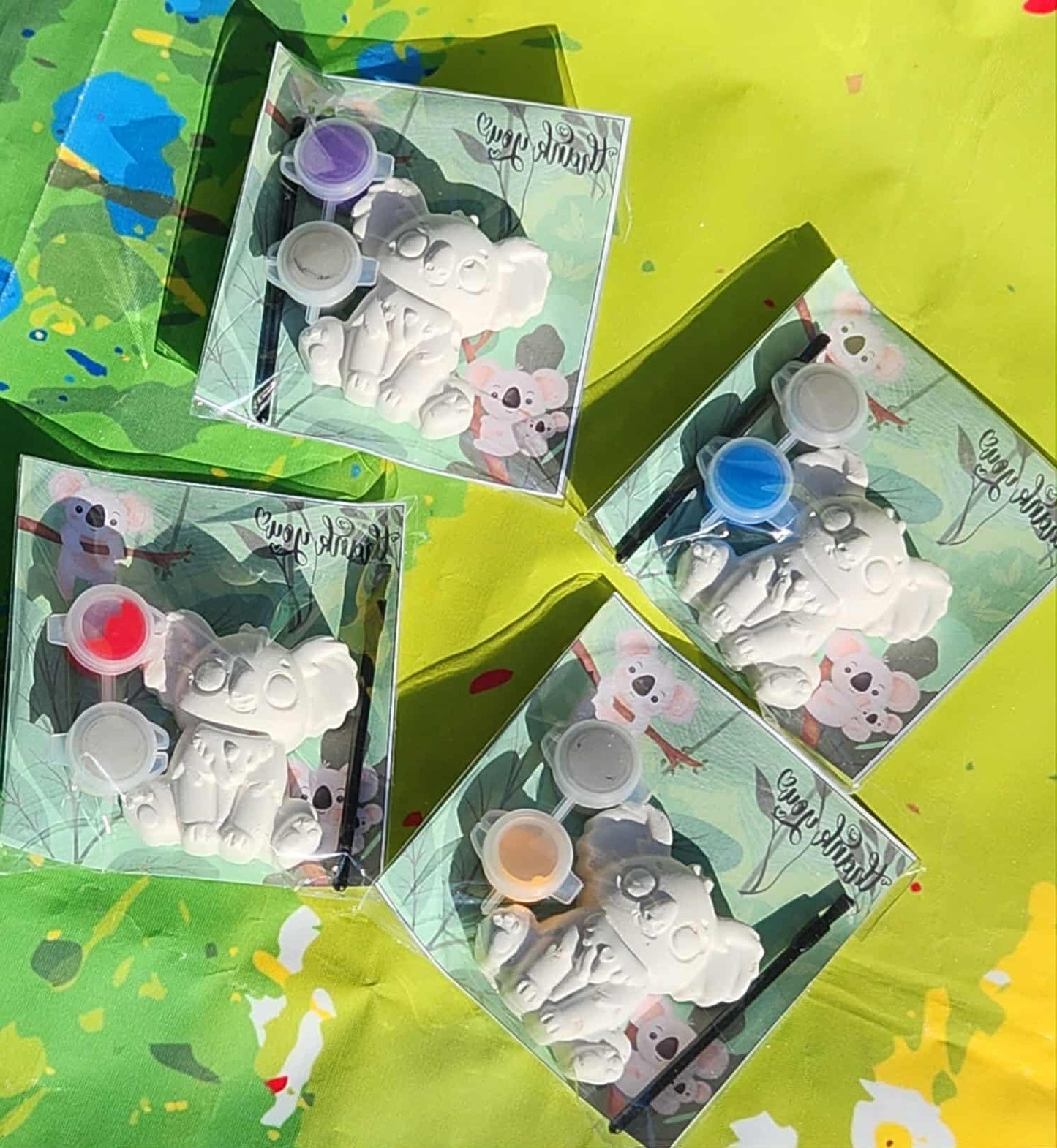 Koala Paint Kits for Kids | Animal Party Favors | DIY Painting Activity | Birthday Party Craft | Non-Toxic Plaster Paint Kits | Aussie Party