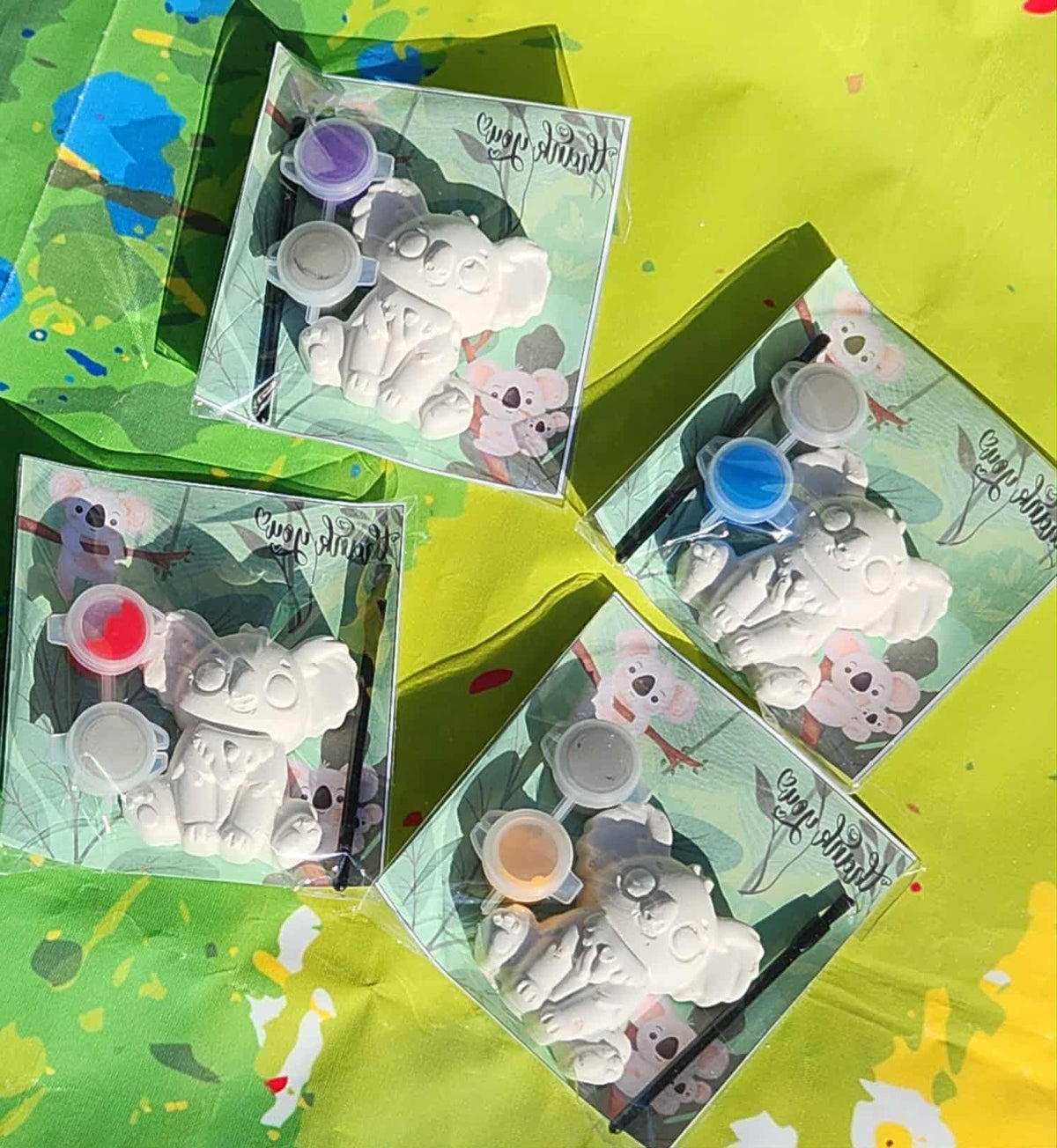Koala Paint Kits for Kids | Animal Party Favors | DIY Painting Activity | Birthday Party Craft | Non-Toxic Plaster Paint Kits | Aussie Party