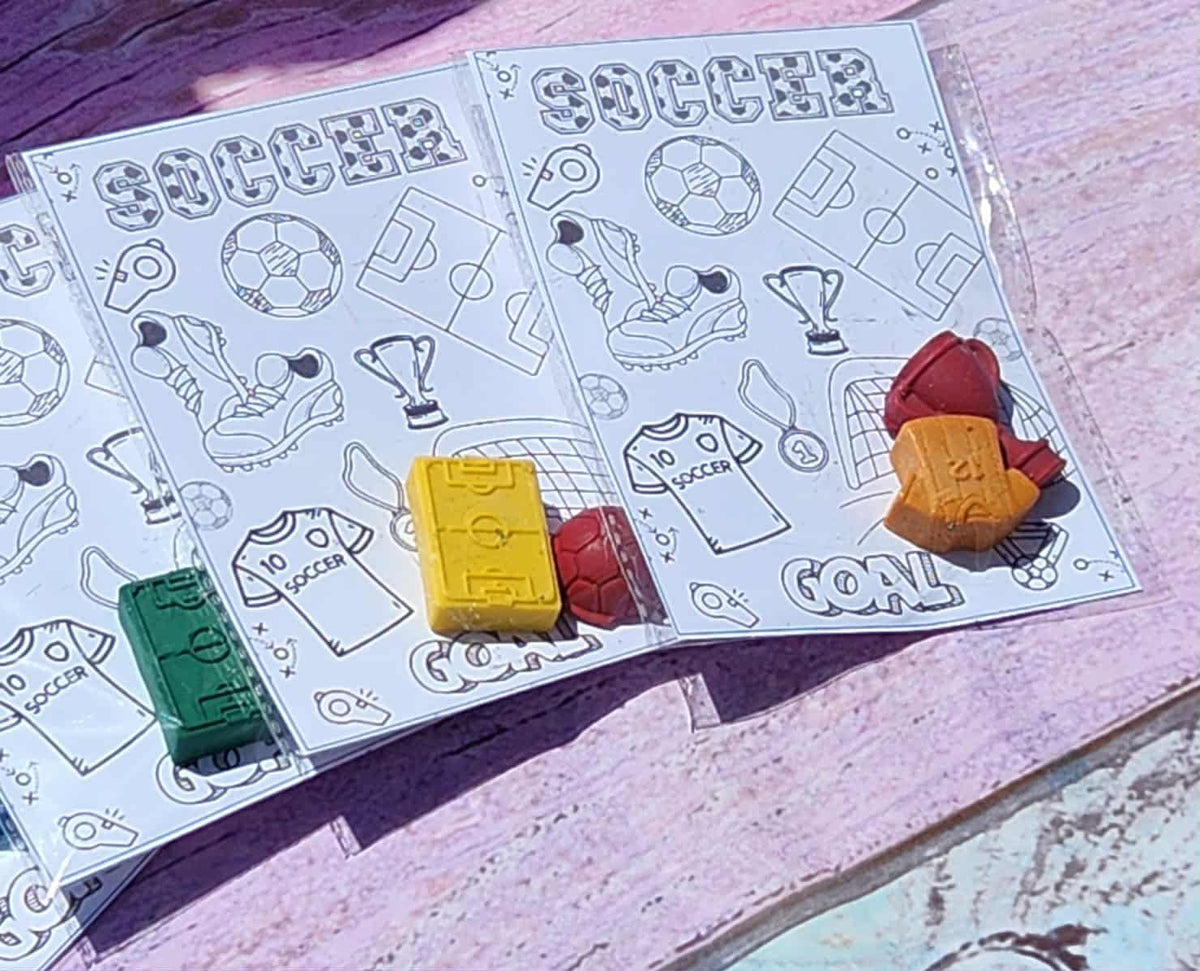 Soccer Coloring Kits with Crayons | Sports Party Favors | Kids Soccer Activity | Non-Toxic Crayons | Birthday Party Favors | Team Gifts