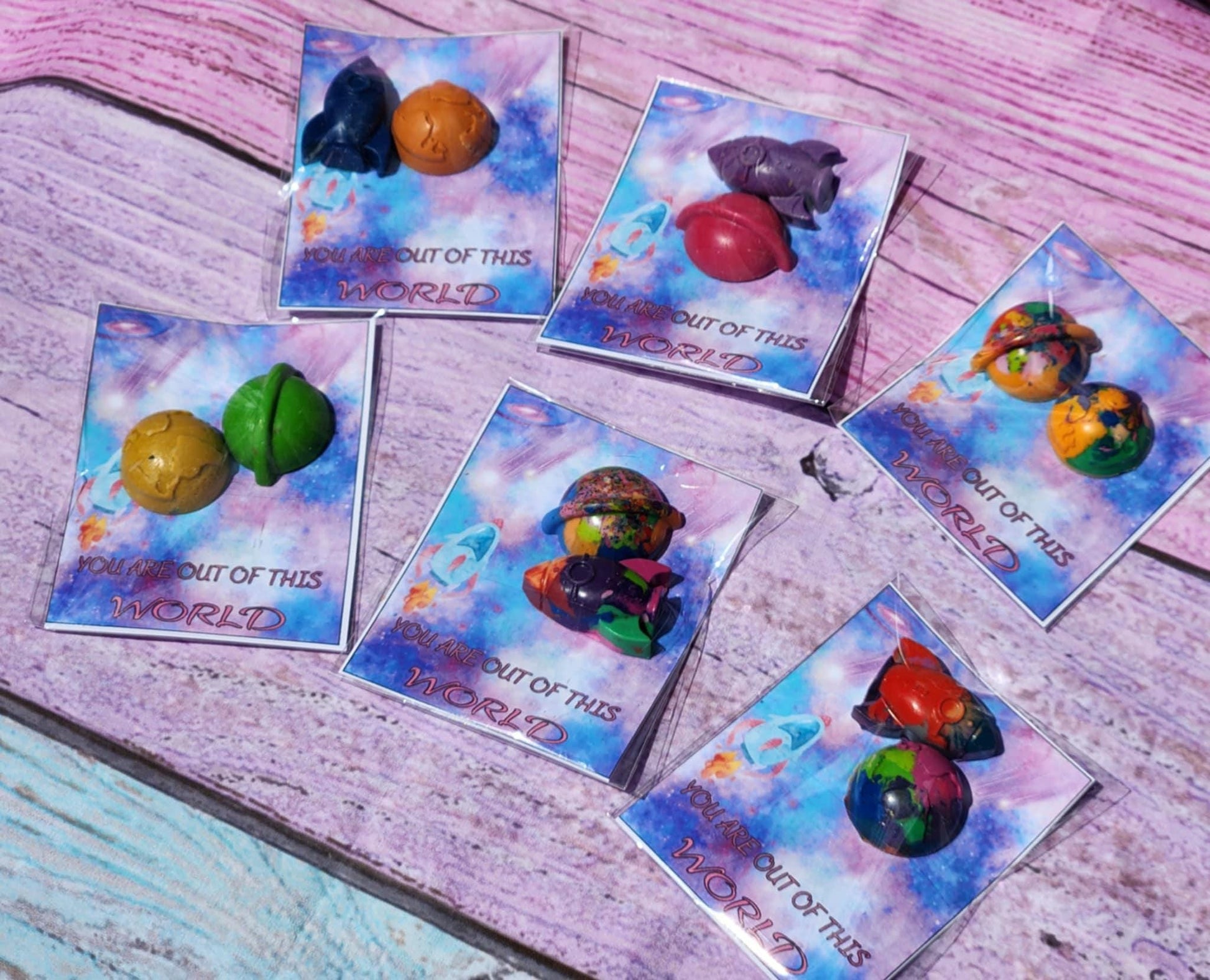 Space Theme Party Favor, Crayon names, Crayons, Birthday Party Favors, Blast Off, Aliens