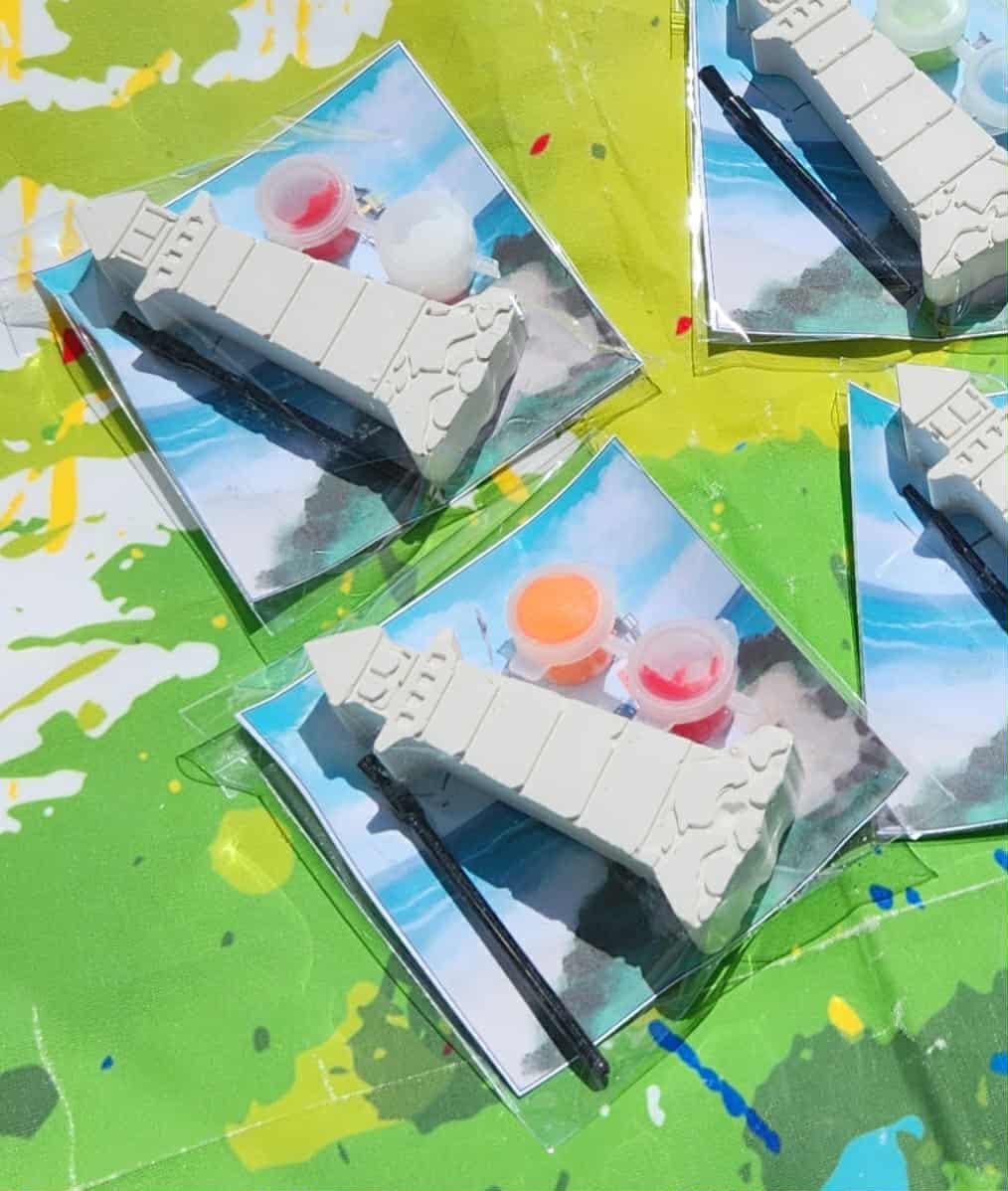 Lighthouse Plaster Painting Kit | DIY Craft for Kids | Nautical Party Favor | Non-Toxic Paint Kit | Summer Party Activity | Coastal Theme