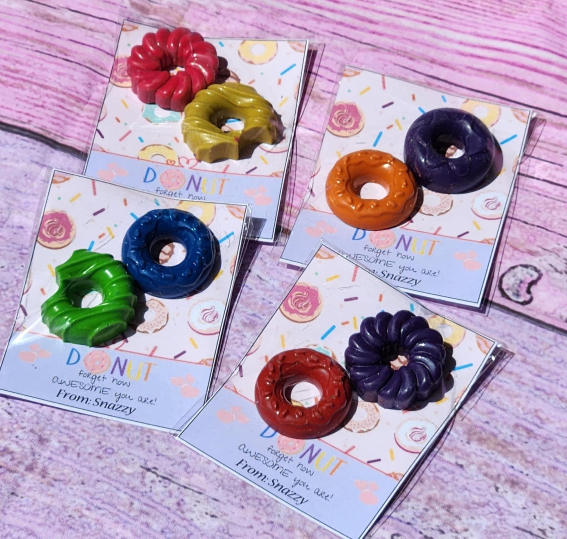Donut Shop Crayons | Donut Party Favors | Non-Toxic Donut Crayons | Kids Birthday Favors | Classroom Favors | Donut Birthday Party