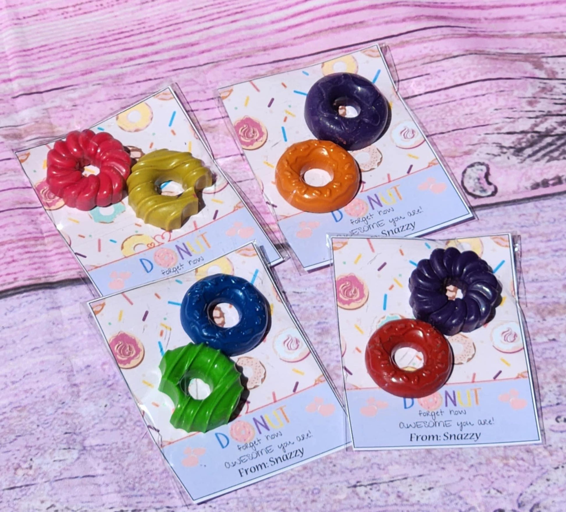 Donut Shop Crayons | Donut Party Favors | Non-Toxic Donut Crayons | Kids Birthday Favors | Classroom Favors | Donut Birthday Party