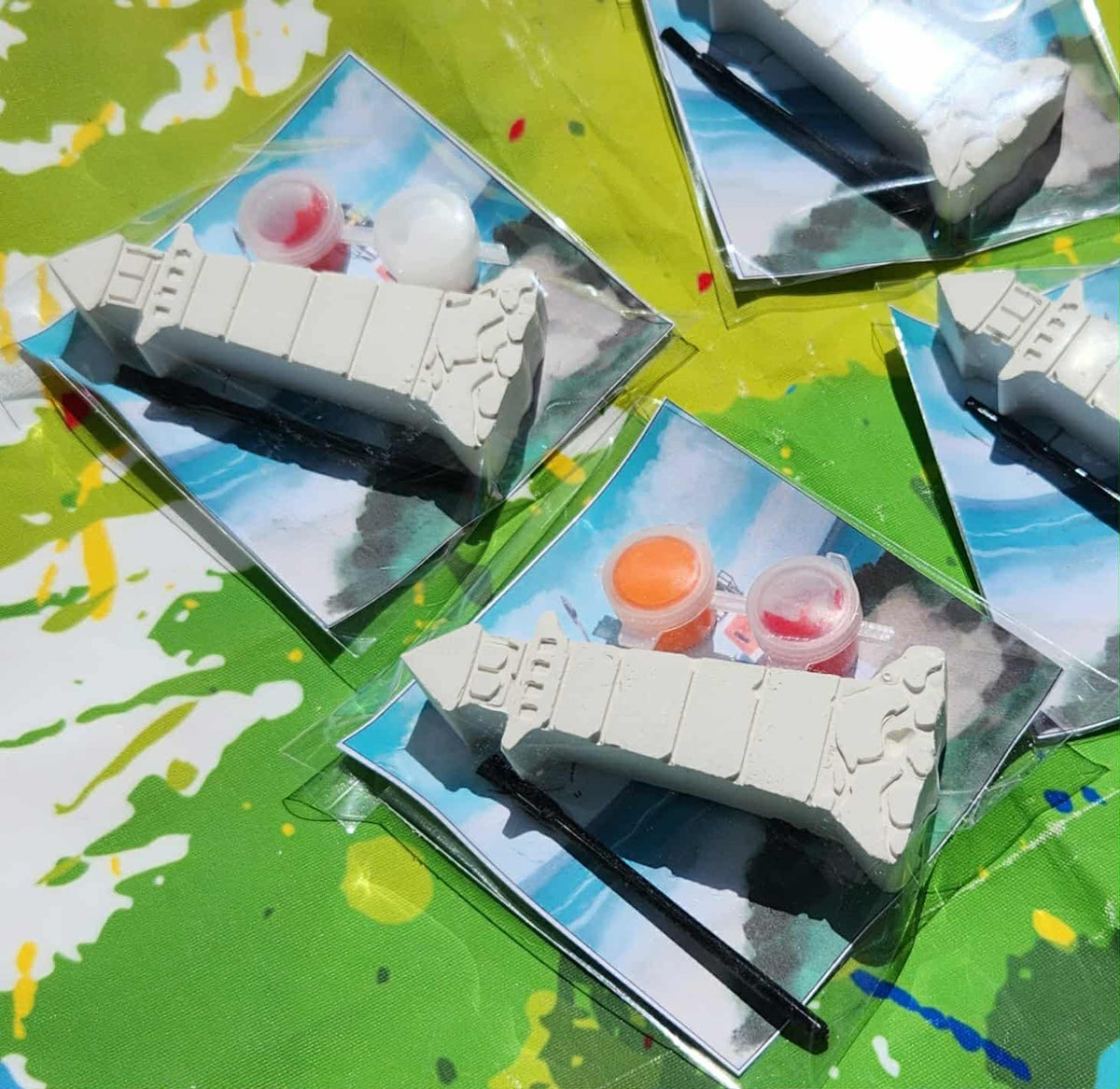 Lighthouse Plaster Painting Kit | DIY Craft for Kids | Nautical Party Favor | Non-Toxic Paint Kit | Summer Party Activity | Coastal Theme