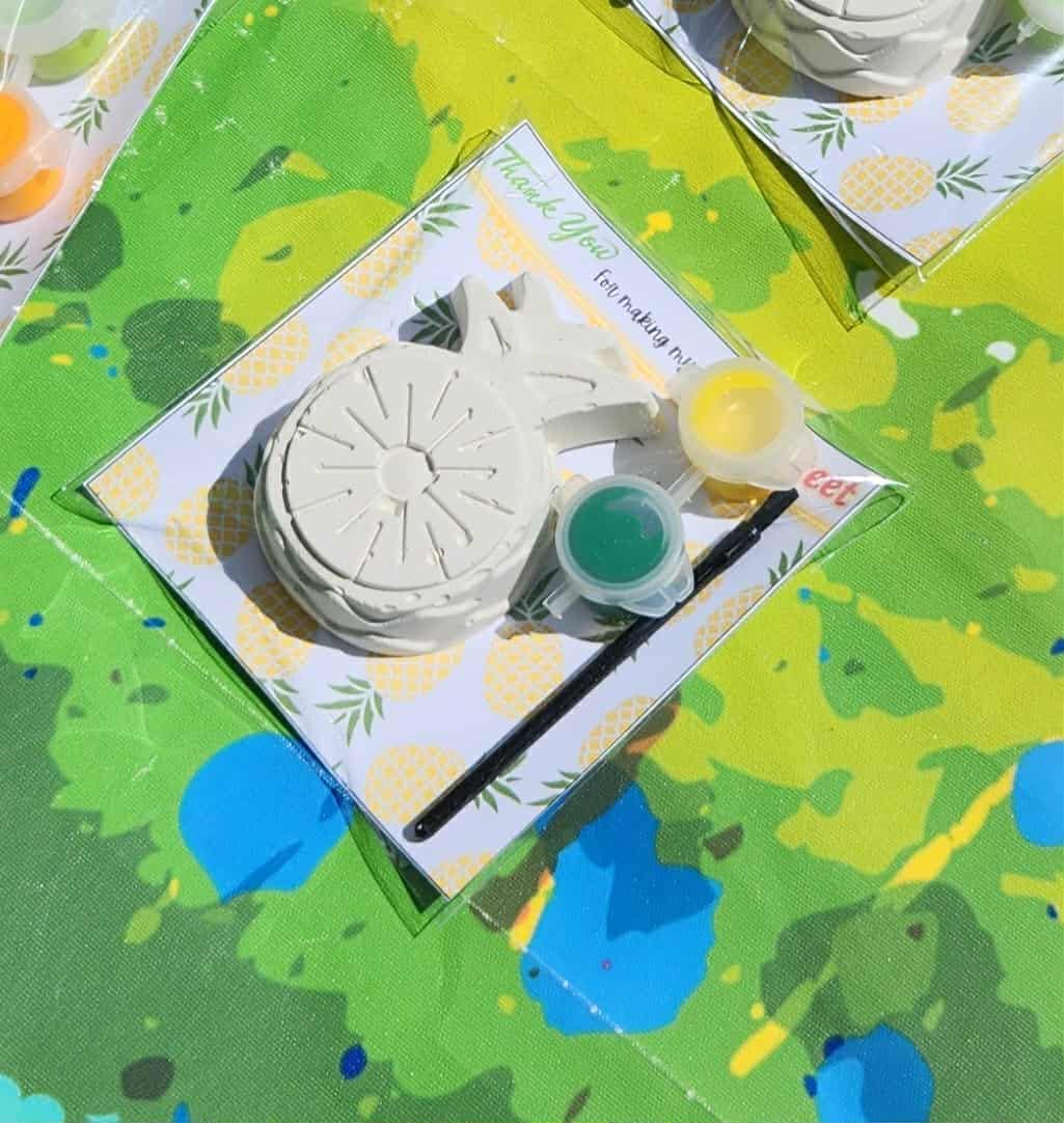Pineapple Plaster Painting Kit | Craft for Kids | Summer Party Favor | Non-Toxic Paint Kit | Tropical Birthday Activity | Luau Party Favor