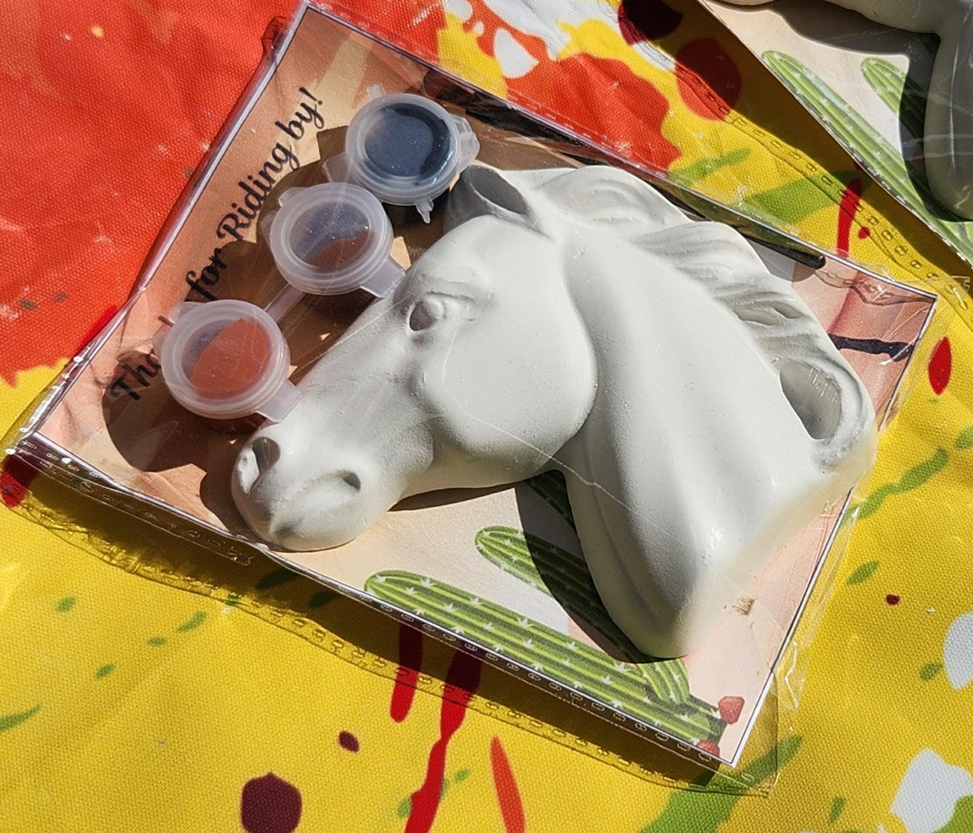 Horse Plaster Paint Kits | Party Favors for Kids | Non-Toxic Paint Set | Farm Birthday Activity | Creative Gift l Western l Cowboy