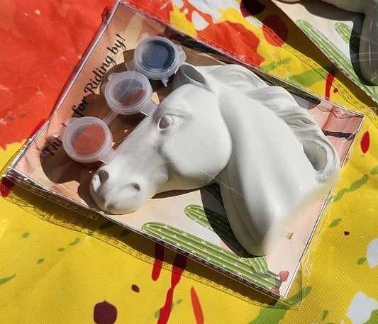 Horse Plaster Paint Kits | Party Favors for Kids | Non-Toxic Paint Set | Farm Birthday Activity | Creative Gift l Western l Cowboy