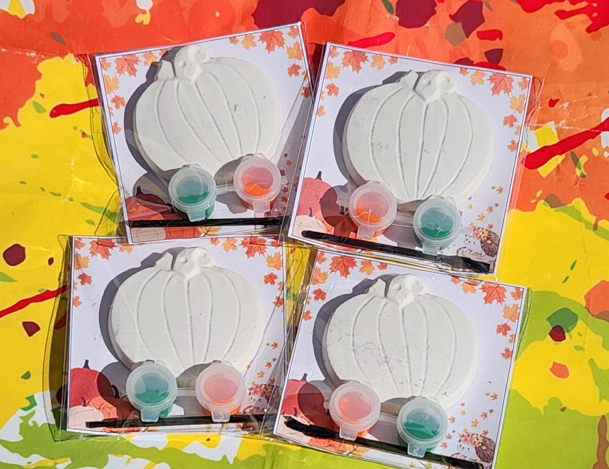 Pumpkin Plaster Painting Craft Kit | Fall Art Activity, Non-Toxic