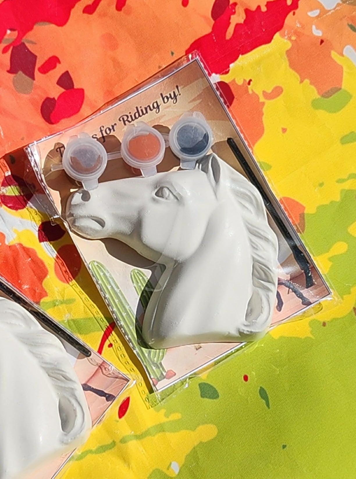 Horse Plaster Paint Kits | Party Favors for Kids | Non-Toxic Paint Set | Farm Birthday Activity | Creative Gift l Western l Cowboy