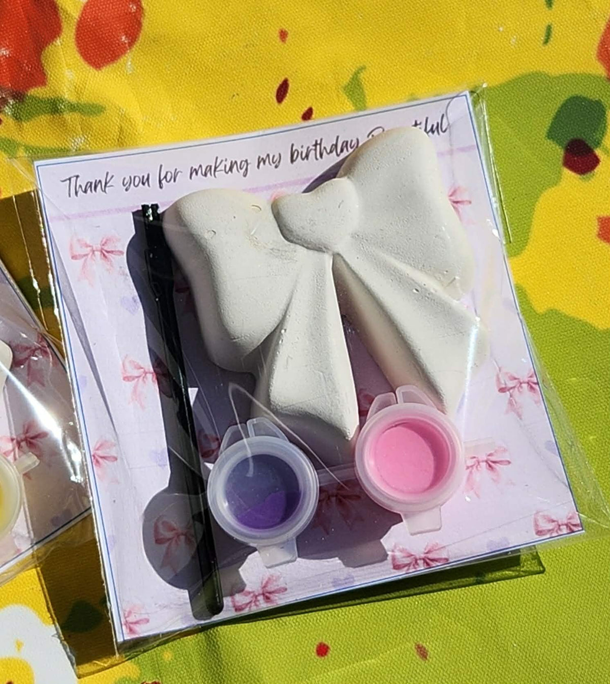 Bow Ballerina Cheer Paint Your Own Kits – Kids Birthday Party Favors, Dance & Cheer Theme Craft, Kids Birthday Craft Activity