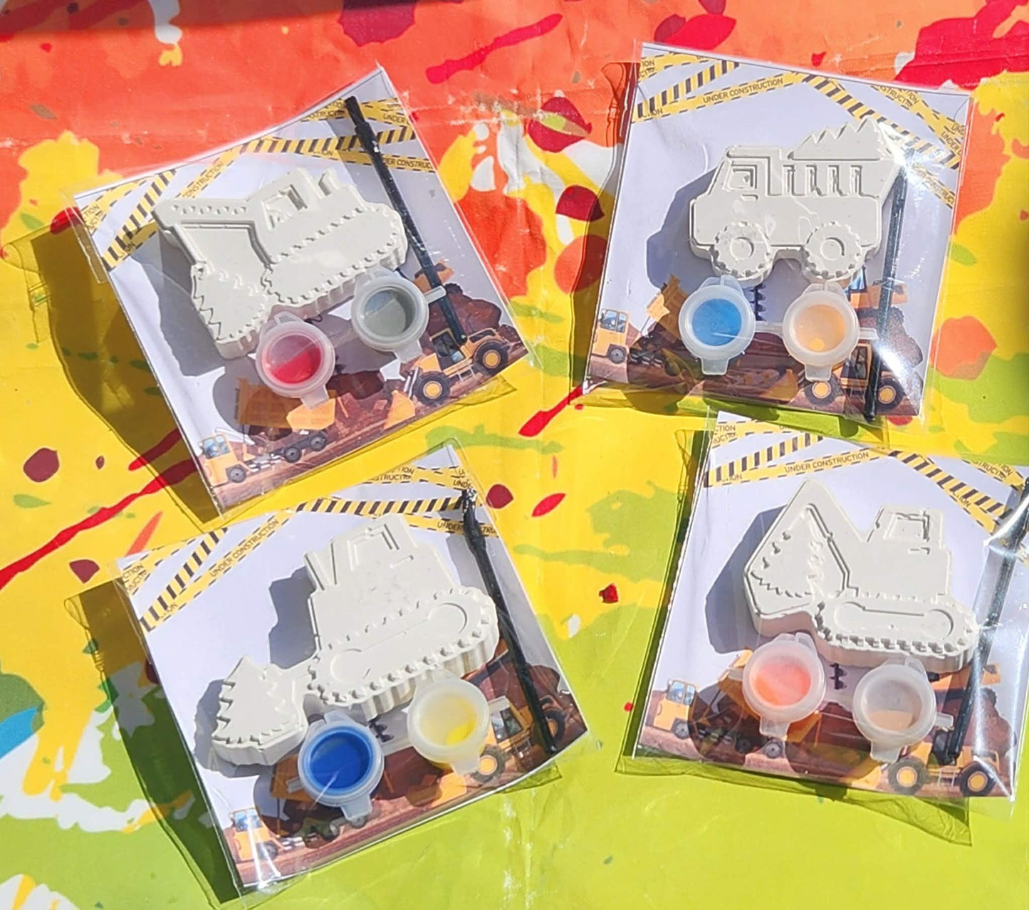Construction Truck Paint Kit, DIY Kids Craft, Party Favor Activity Gift