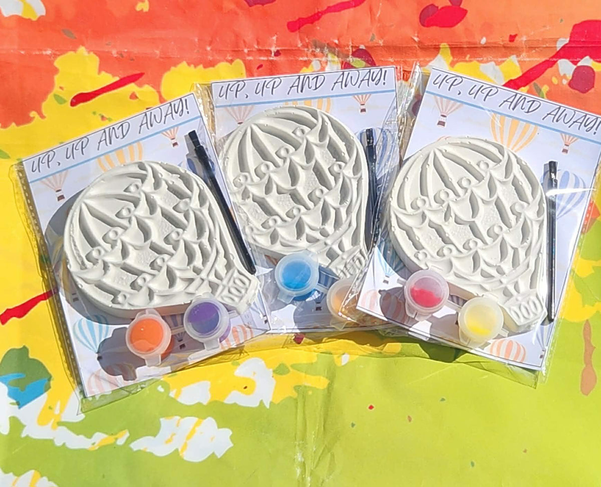Hot Air Balloon Paint Kits for Kids – DIY Birthday Party Favors, Paint Your Own Plaster Craft, Kids Birthday Activity - Birthday Party Favor