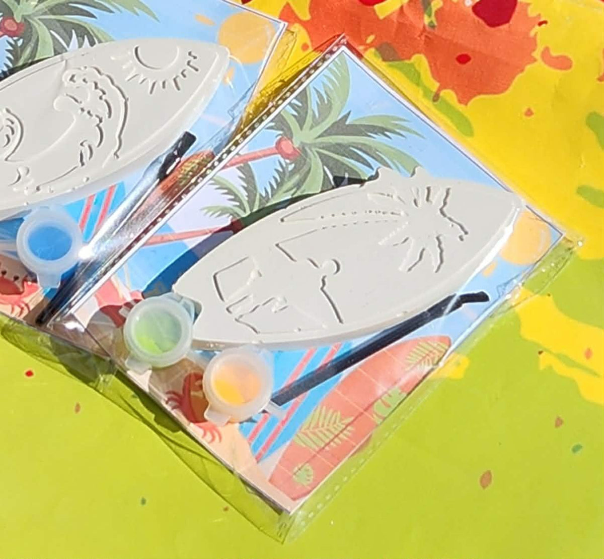 Surf Party Paint Kits for Kids – DIY Plaster Painting Craft, Surfer Birthday Party Favors, Beach Theme Art Activity