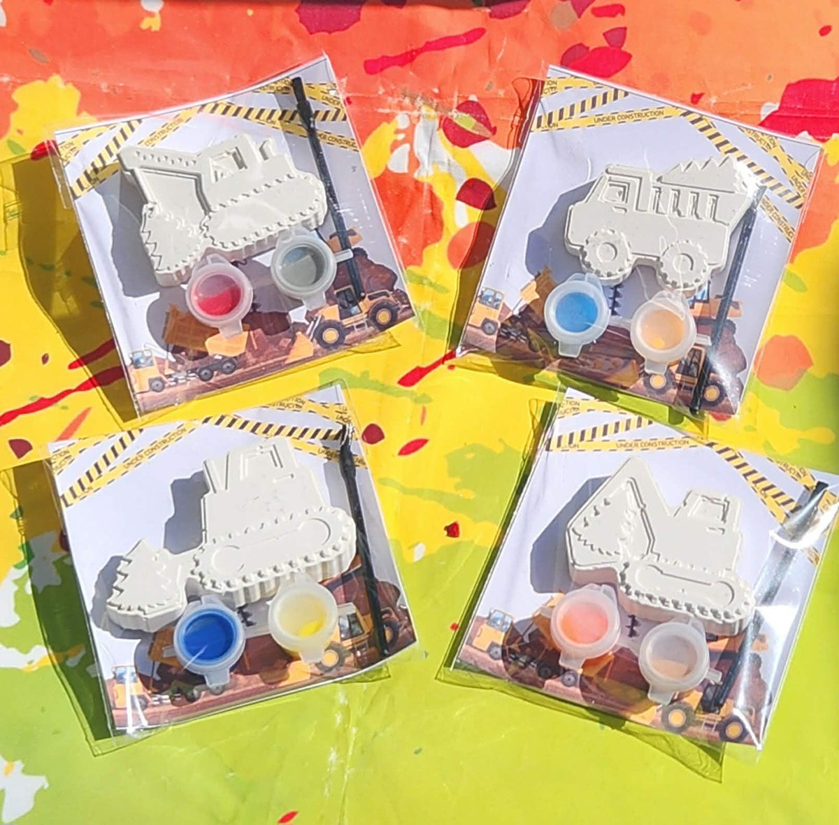 Construction Truck Paint Kit, DIY Kids Craft, Party Favor Activity Gift
