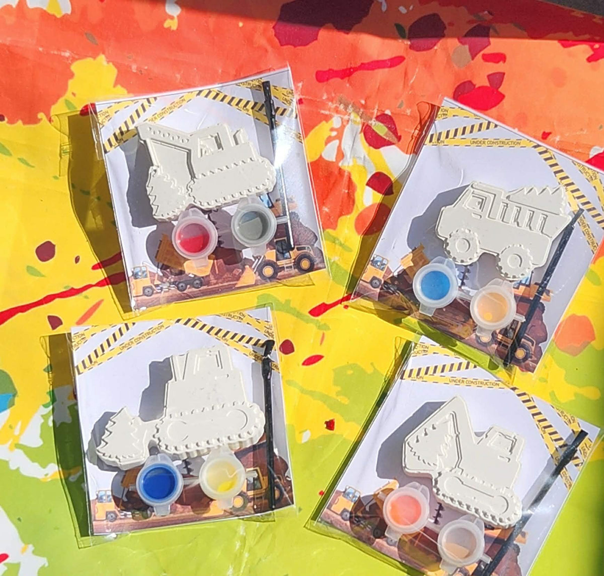 Construction Truck Paint Kit, DIY Kids Craft, Party Favor Activity Gift
