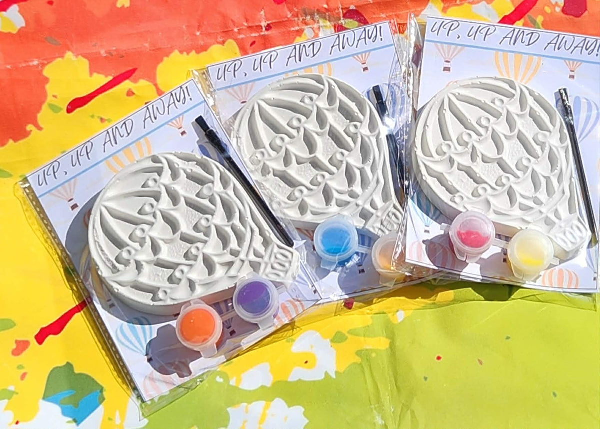 Hot Air Balloon Paint Kits for Kids – DIY Birthday Party Favors, Paint Your Own Plaster Craft, Kids Birthday Activity - Birthday Party Favor