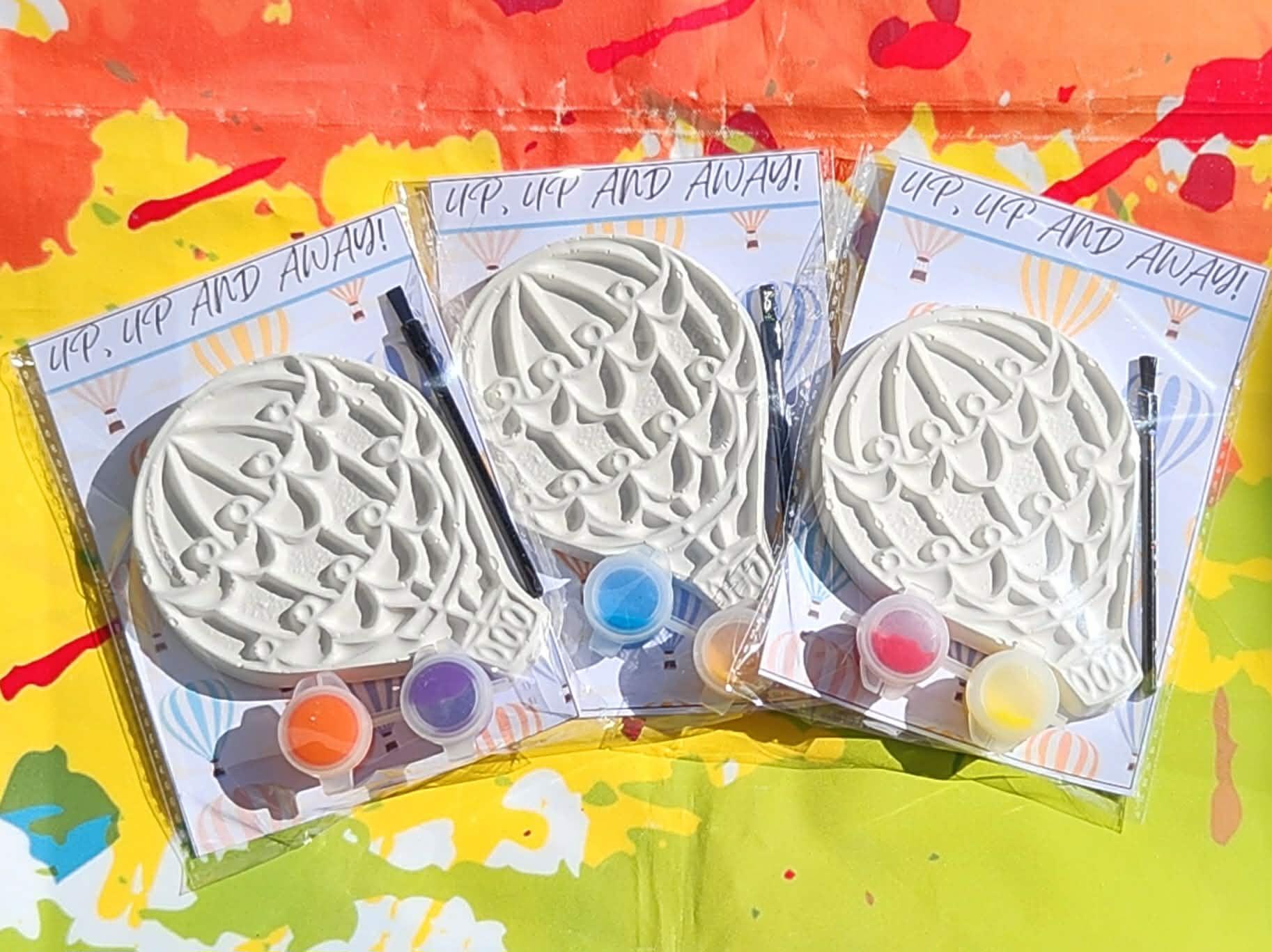 Hot Air Balloon Paint Kits for Kids – DIY Birthday Party Favors, Paint Your Own Plaster Craft, Kids Birthday Activity - Birthday Party Favor