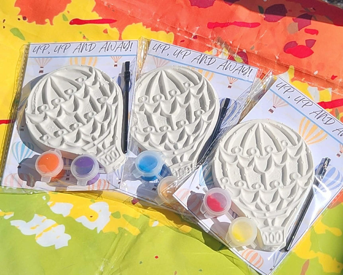 Hot Air Balloon Paint Kits for Kids – DIY Birthday Party Favors, Paint Your Own Plaster Craft, Kids Birthday Activity - Birthday Party Favor