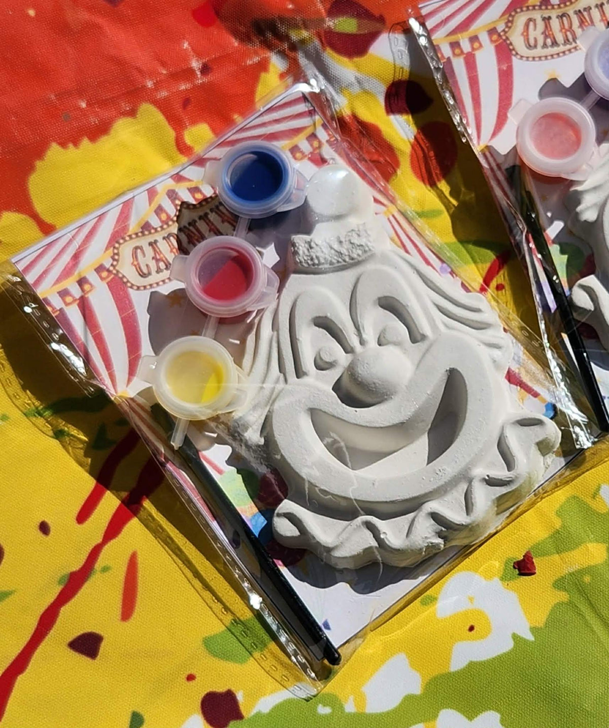Clown Circus Paint Kits for Kids – DIY Birthday Party Favors, Paint Your Own Plaster Craft, Circus Theme Activity