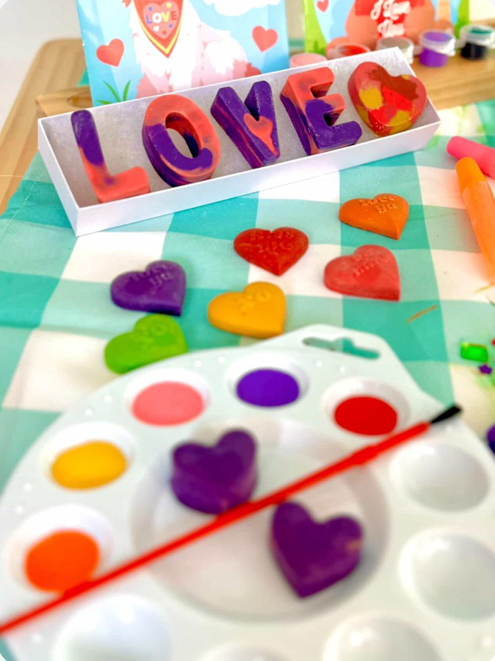 Valentine’s Day Creative Gift Box for Kids – Crayons + Chalk Craft Kit | Holiday Activity Box | Classroom Gift | Party Favors