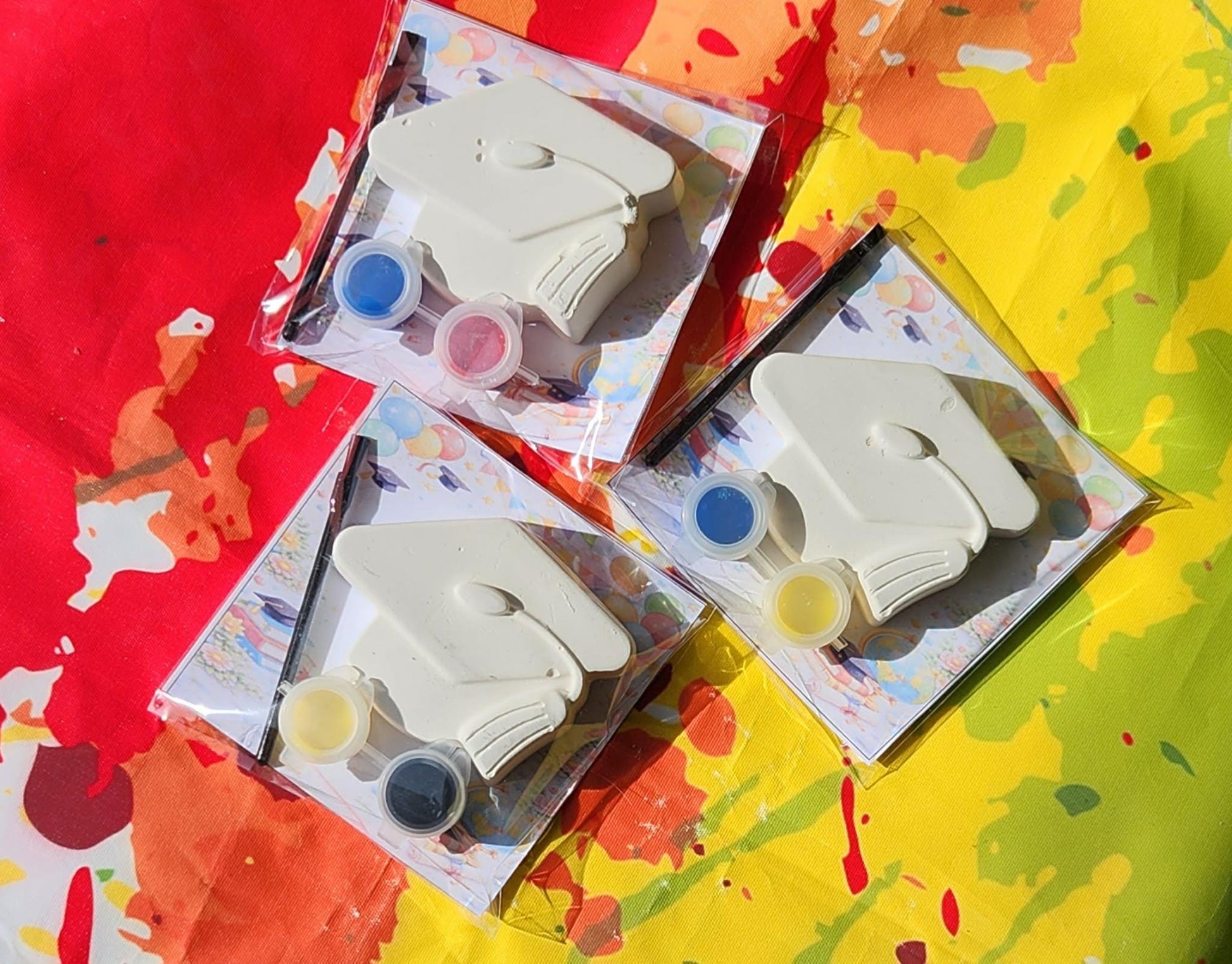 Graduation Paint Kits for Kids – DIY Party Favors, Paint Your Own Plaster Craft, Kindergarten Graduation Activity, Non Candy Gift