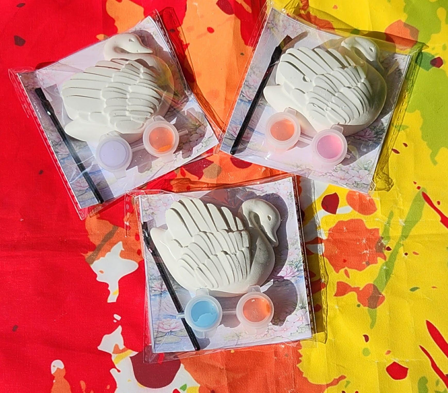 Swan Paint Your Own Kit – DIY Kids Birthday Party Favor, Princess Theme Craft, Ballerina Activity, Non Candy Gift