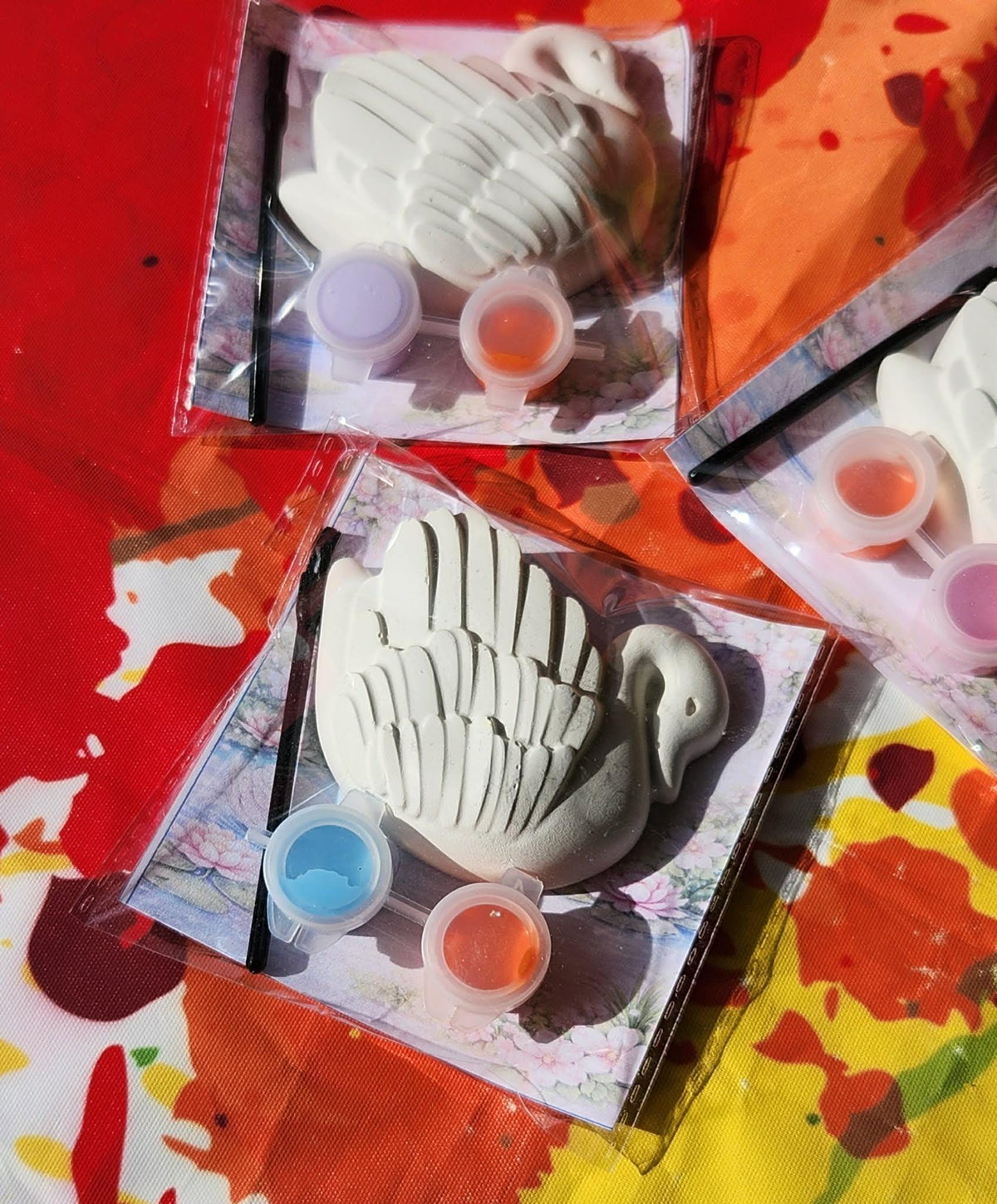 Swan Paint Your Own Kit – DIY Kids Birthday Party Favor, Princess Theme Craft, Ballerina Activity, Non Candy Gift