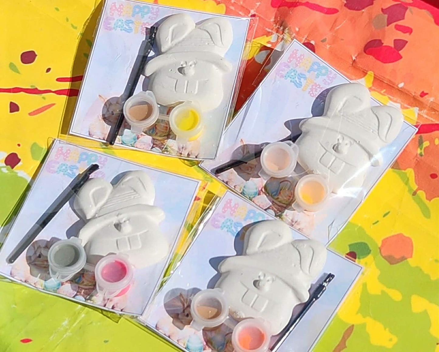 Easter Bunny Face Paint Kit – DIY Kids Easter Party Favor, Paint Your Own Plaster Craft, Spring Activity, Non Candy Easter Basket Gift