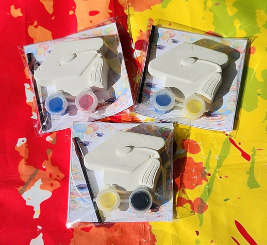 Graduation Paint Kits for Kids – DIY Party Favors, Paint Your Own Plaster Craft, Kindergarten Graduation Activity, Non Candy Gift