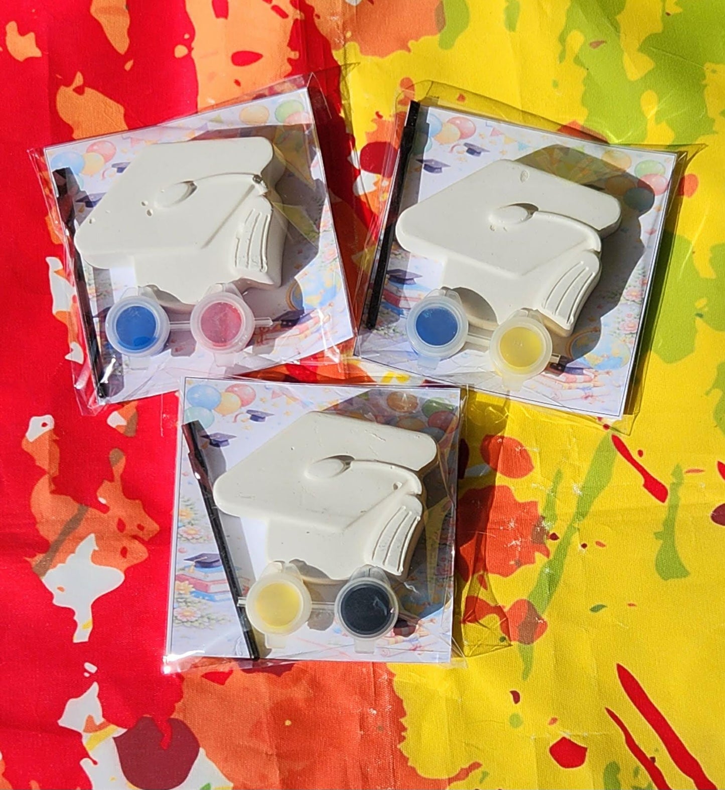 Graduation Paint Kits for Kids – DIY Party Favors, Paint Your Own Plaster Craft, Kindergarten Graduation Activity, Non Candy Gift