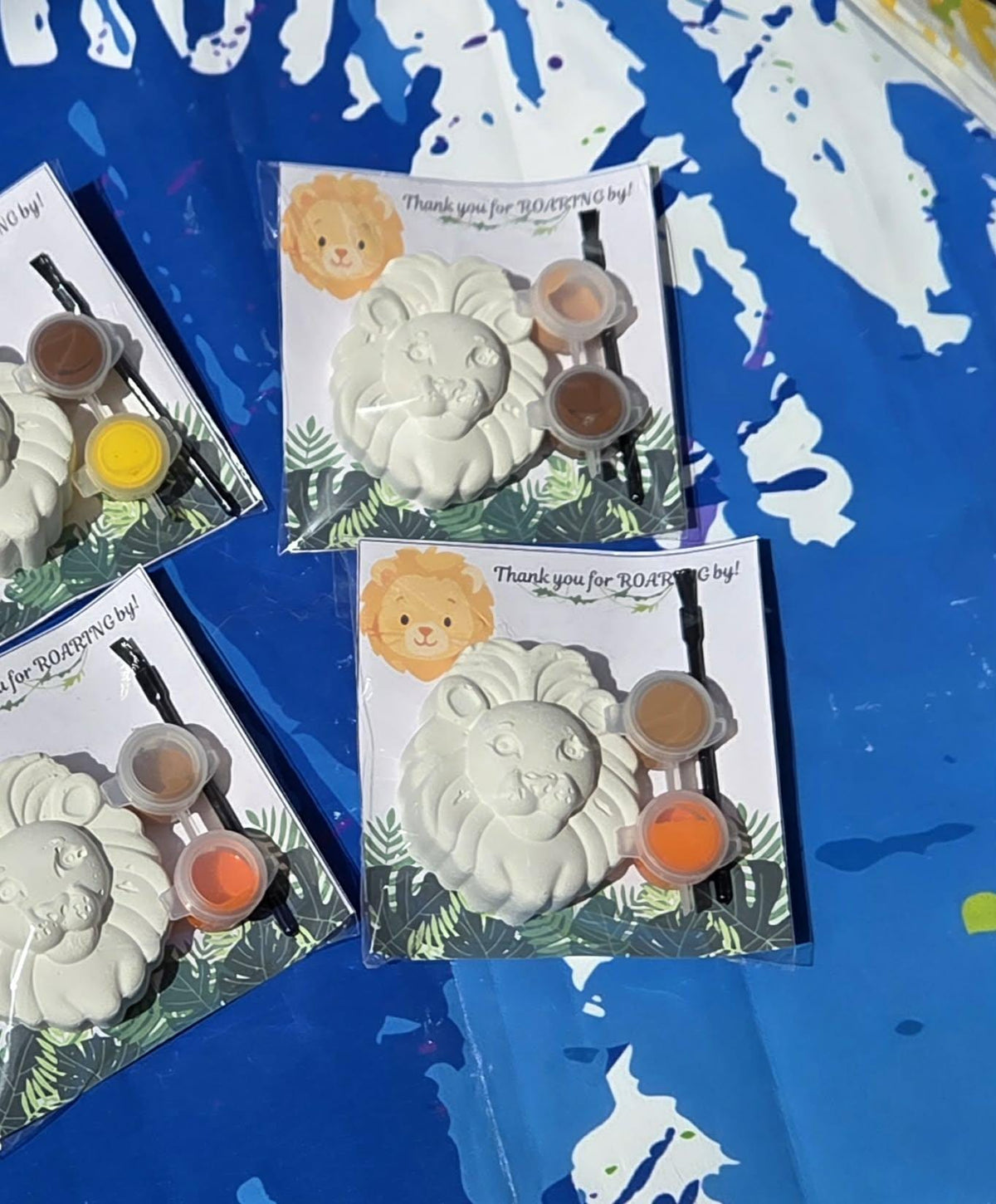 Lion Paint Kits for Kids | Safari Birthday Party Favors | Jungle Lion Party Favors | Non-Candy Goodie Bags | Creative Kids Activity