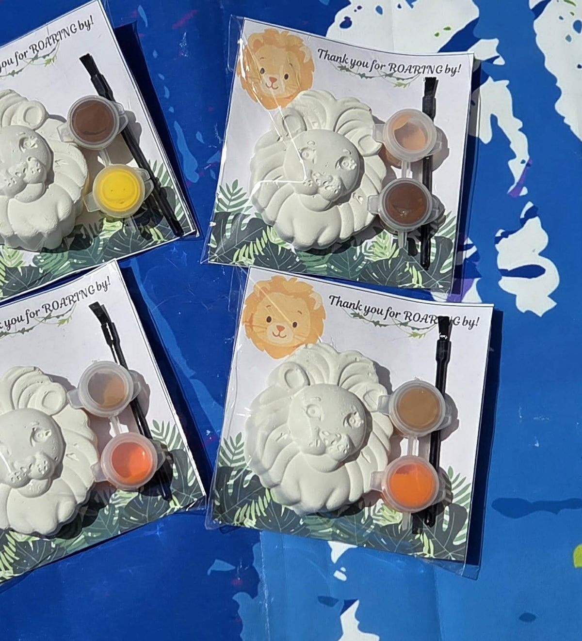 Lion Paint Kits for Kids | Safari Birthday Party Favors | Jungle Lion Party Favors | Non-Candy Goodie Bags | Creative Kids Activity