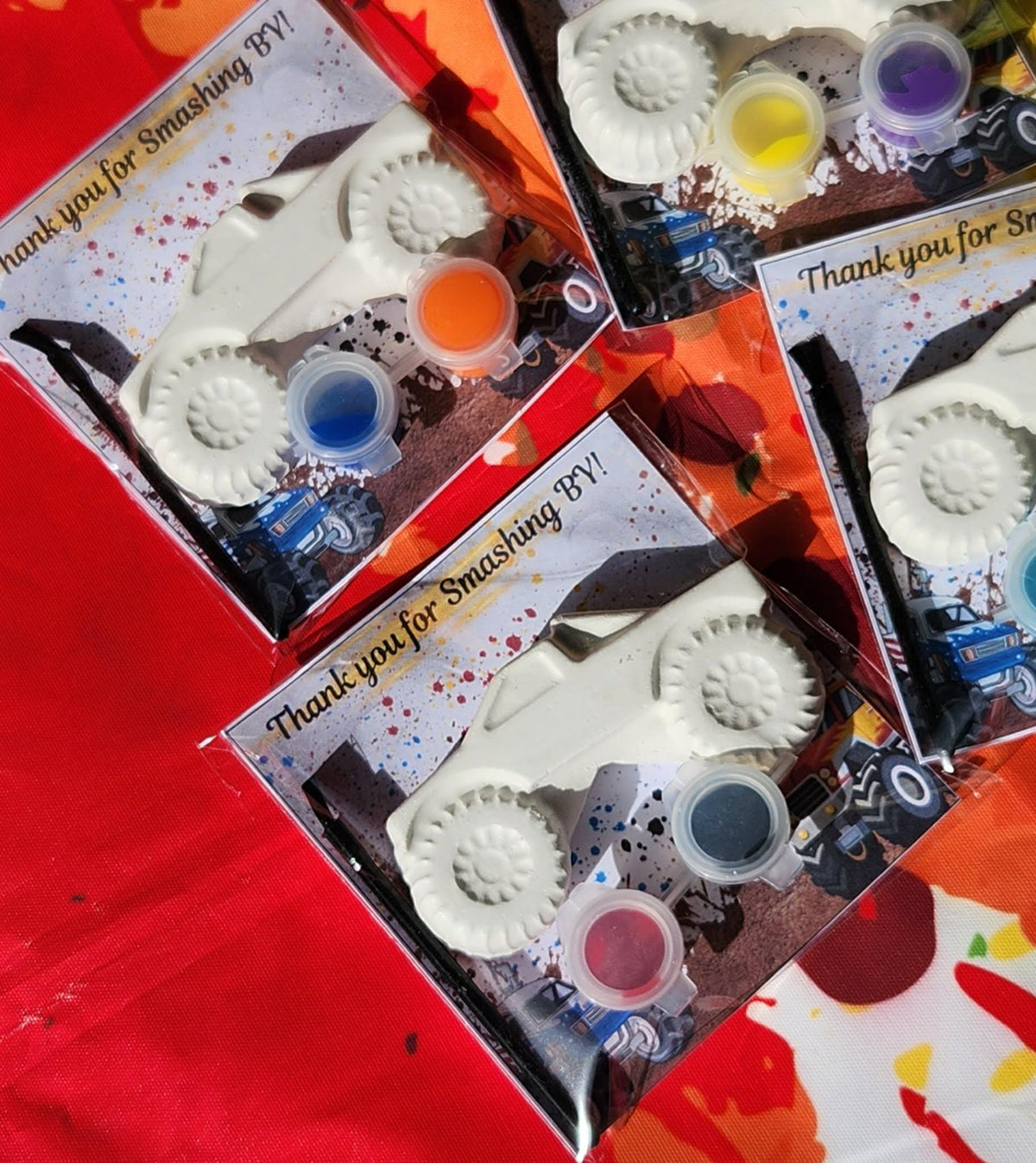 Monster Truck Paint Your Own Kit, Monster Truck Party Favor, DIY Kids Craft, Birthday Party Activity, Non Candy Gift