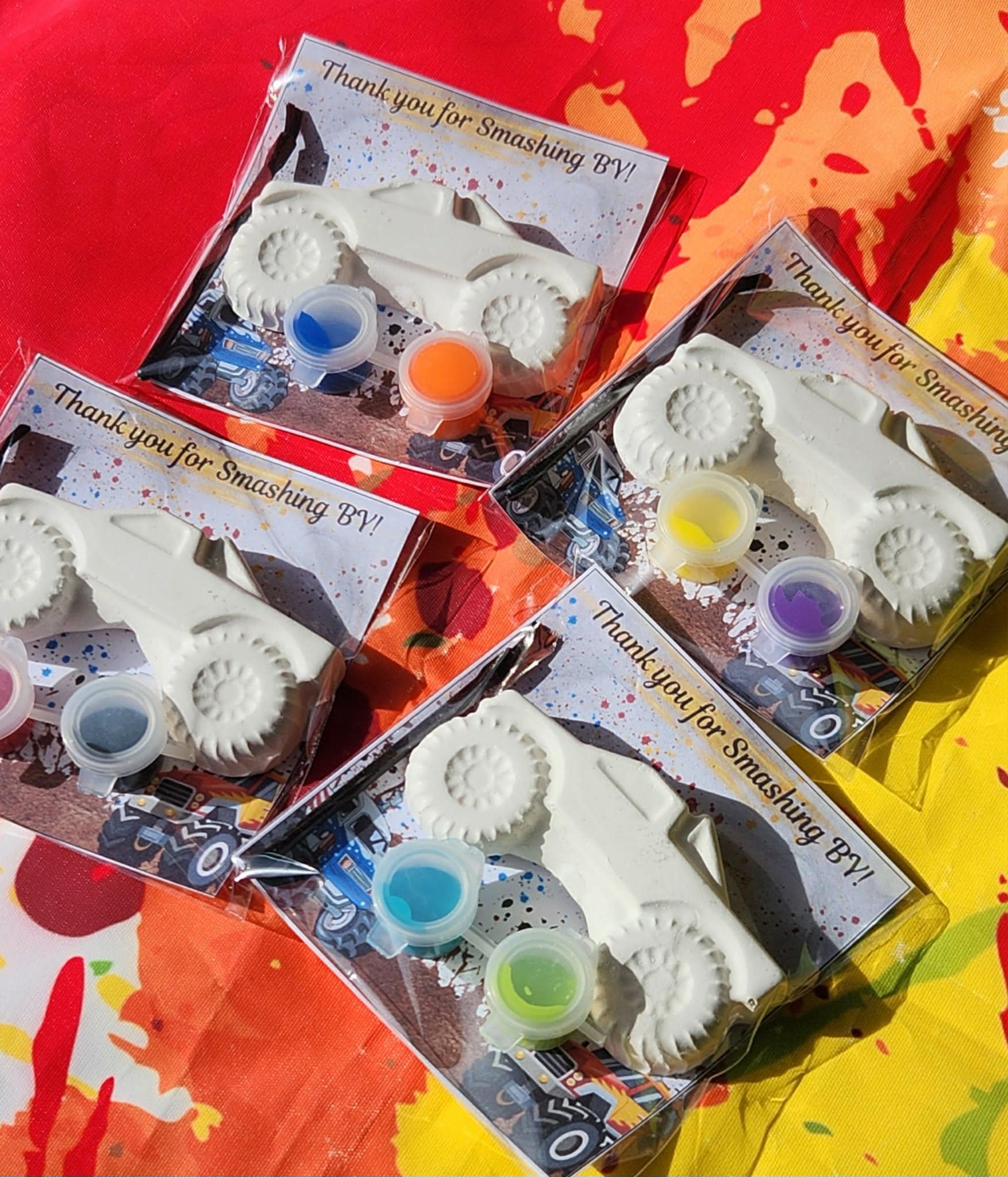 Monster Truck Paint Your Own Kit, Monster Truck Party Favor, DIY Kids Craft, Birthday Party Activity, Non Candy Gift