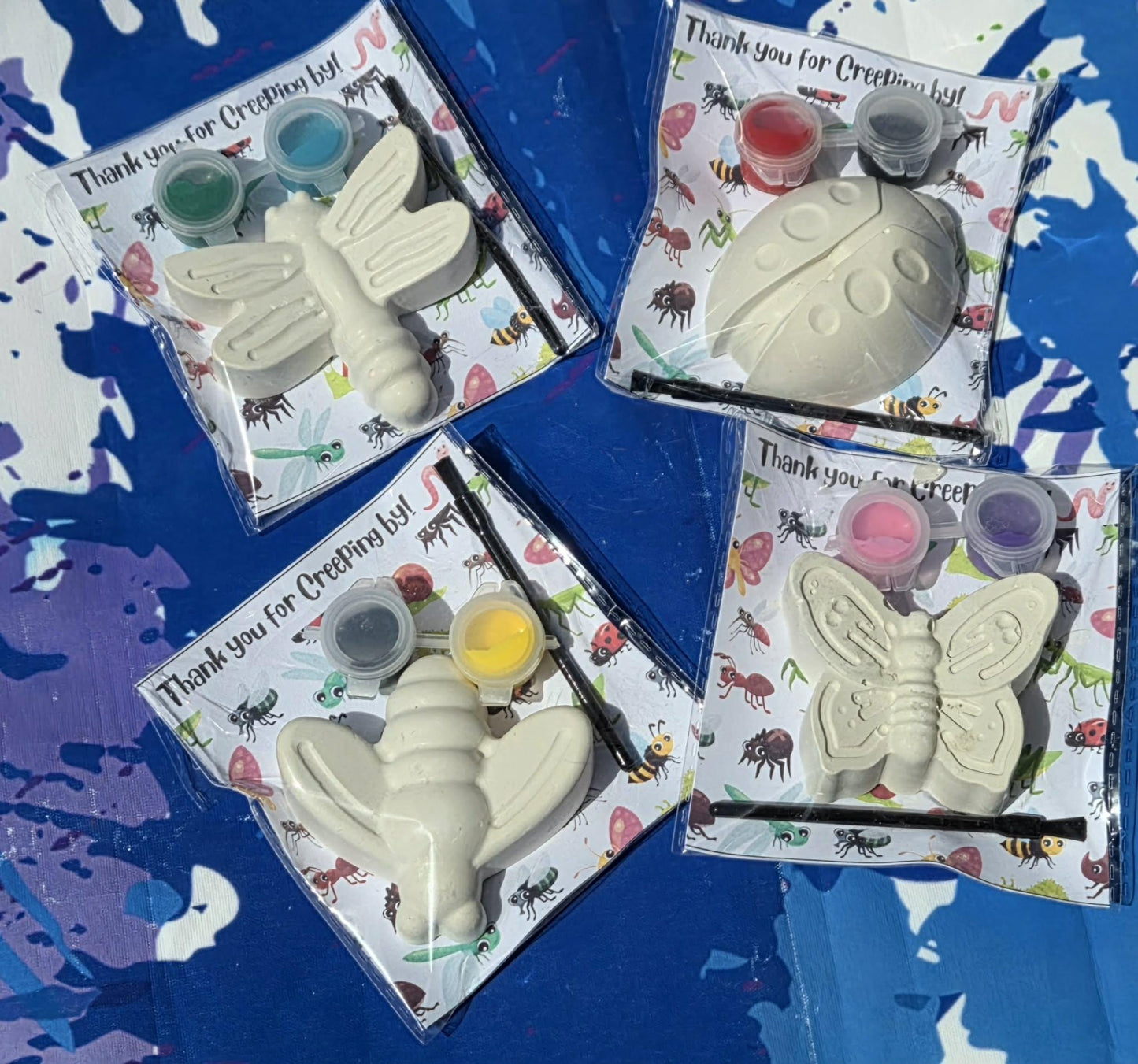 Bug Paint Kit Favor • Insect Kids Craft Activity • Spring Garden Birthday Gift • Ladybug Bee Butterfly Dragonfly Plaster Set • Classroom Art