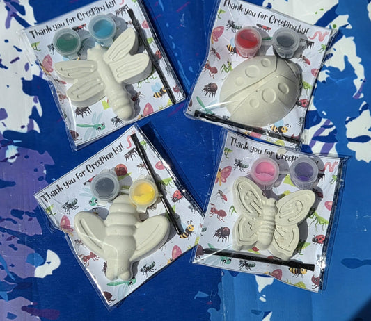Bug Paint Kit Favor • Insect Kids Craft Activity • Spring Garden Birthday Gift • Ladybug Bee Butterfly Dragonfly Plaster Set • Classroom Art