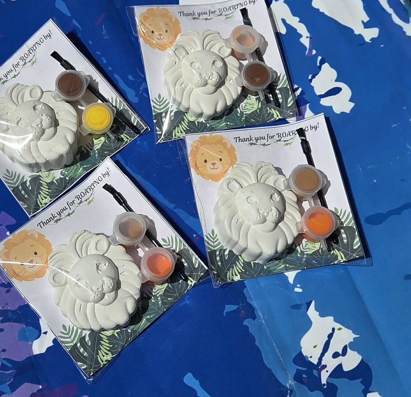 Lion Paint Kits for Kids | Safari Birthday Party Favors | Jungle Lion Party Favors | Non-Candy Goodie Bags | Creative Kids Activity