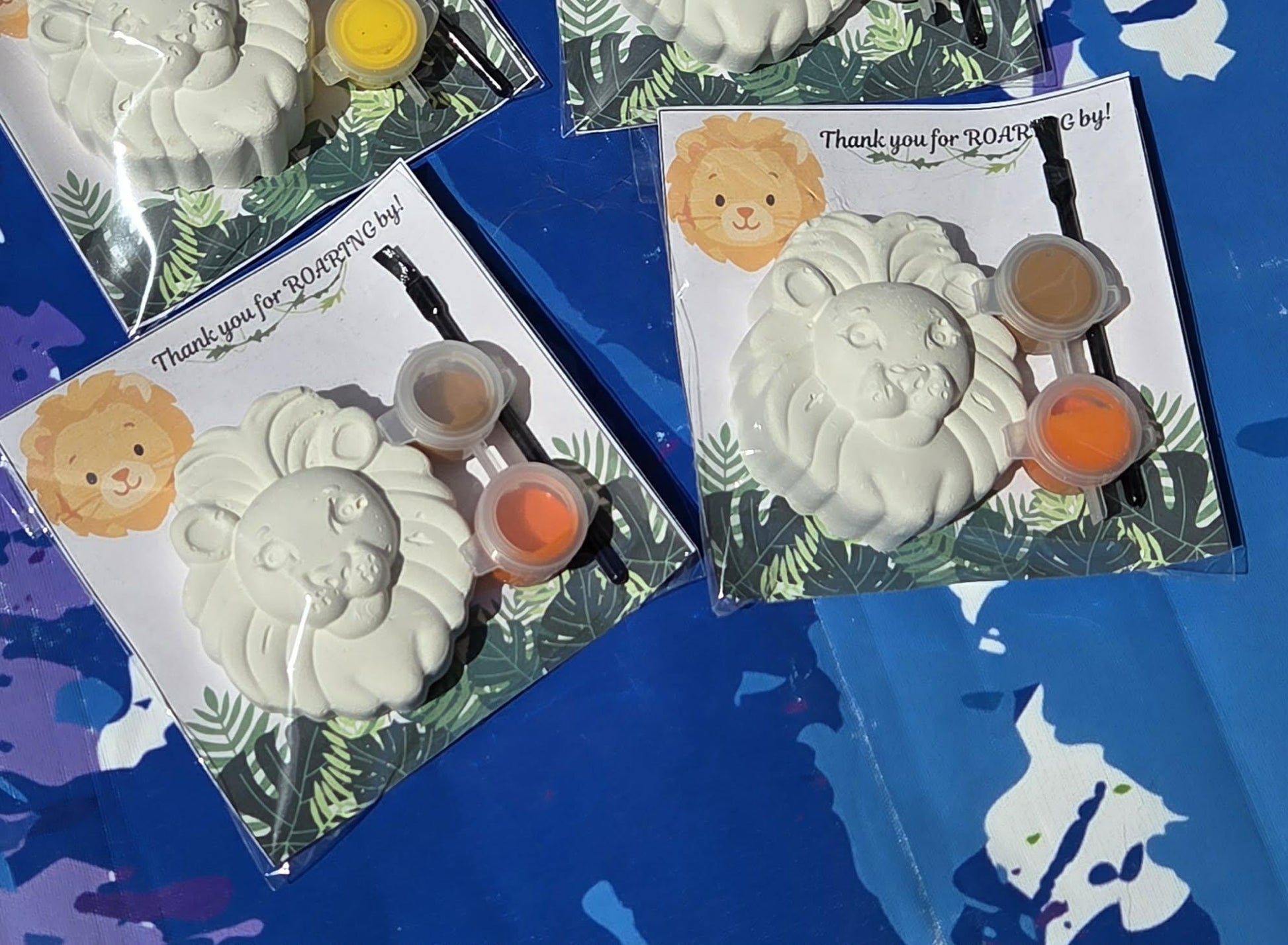 Lion Paint Kits for Kids | Safari Birthday Party Favors | Jungle Lion Party Favors | Non-Candy Goodie Bags | Creative Kids Activity