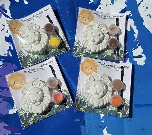 Lion Paint Kits for Kids | Safari Birthday Party Favors | Jungle Lion Party Favors | Non-Candy Goodie Bags | Creative Kids Activity
