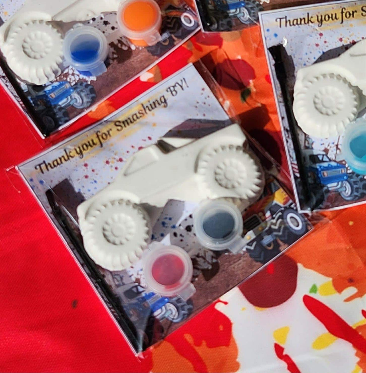 Monster Truck Paint Your Own Kit, Monster Truck Party Favor, DIY Kids Craft, Birthday Party Activity, Non Candy Gift