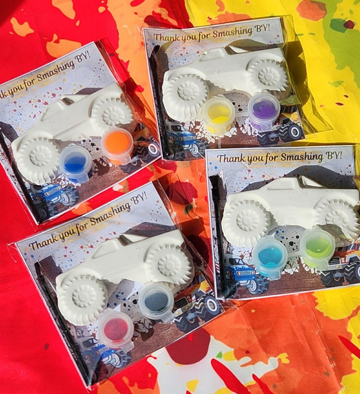 Monster Truck Paint Your Own Kit, Monster Truck Party Favor, DIY Kids Craft, Birthday Party Activity, Non Candy Gift