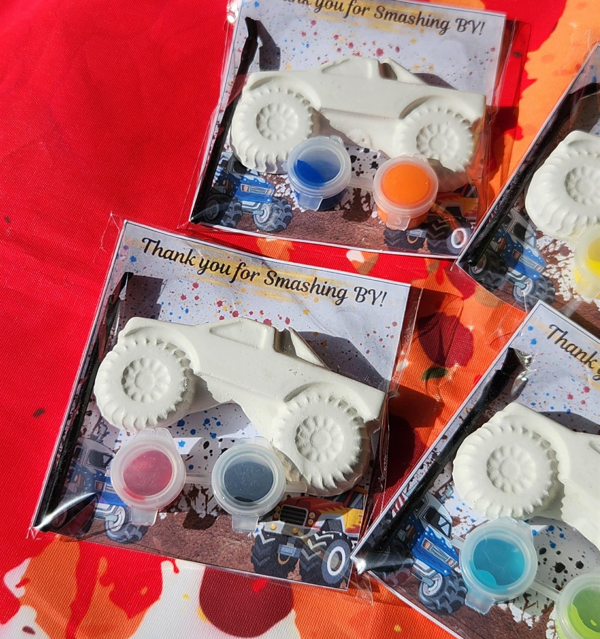 Monster Truck Paint Your Own Kit, Monster Truck Party Favor, DIY Kids Craft, Birthday Party Activity, Non Candy Gift
