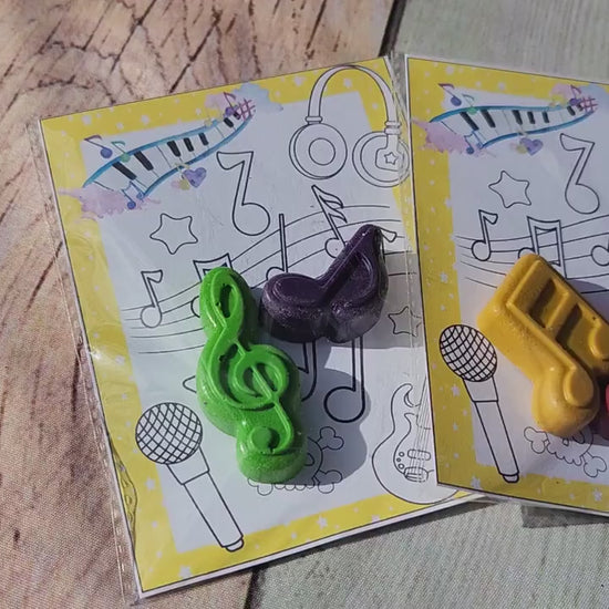 Music Themed Crayons l Coloring Kits l Kids Party Favors l Party gifts l Goodie Bag Favors l Music Note Crayons l Kids Gift l School Handout