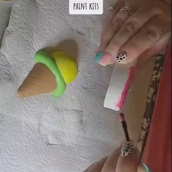 Tea Time-Themed Plaster Paint Kits for Kids | DIY Paint Activity | Birthday Party Favors | Tea Party Favors | Kids Craft Kit